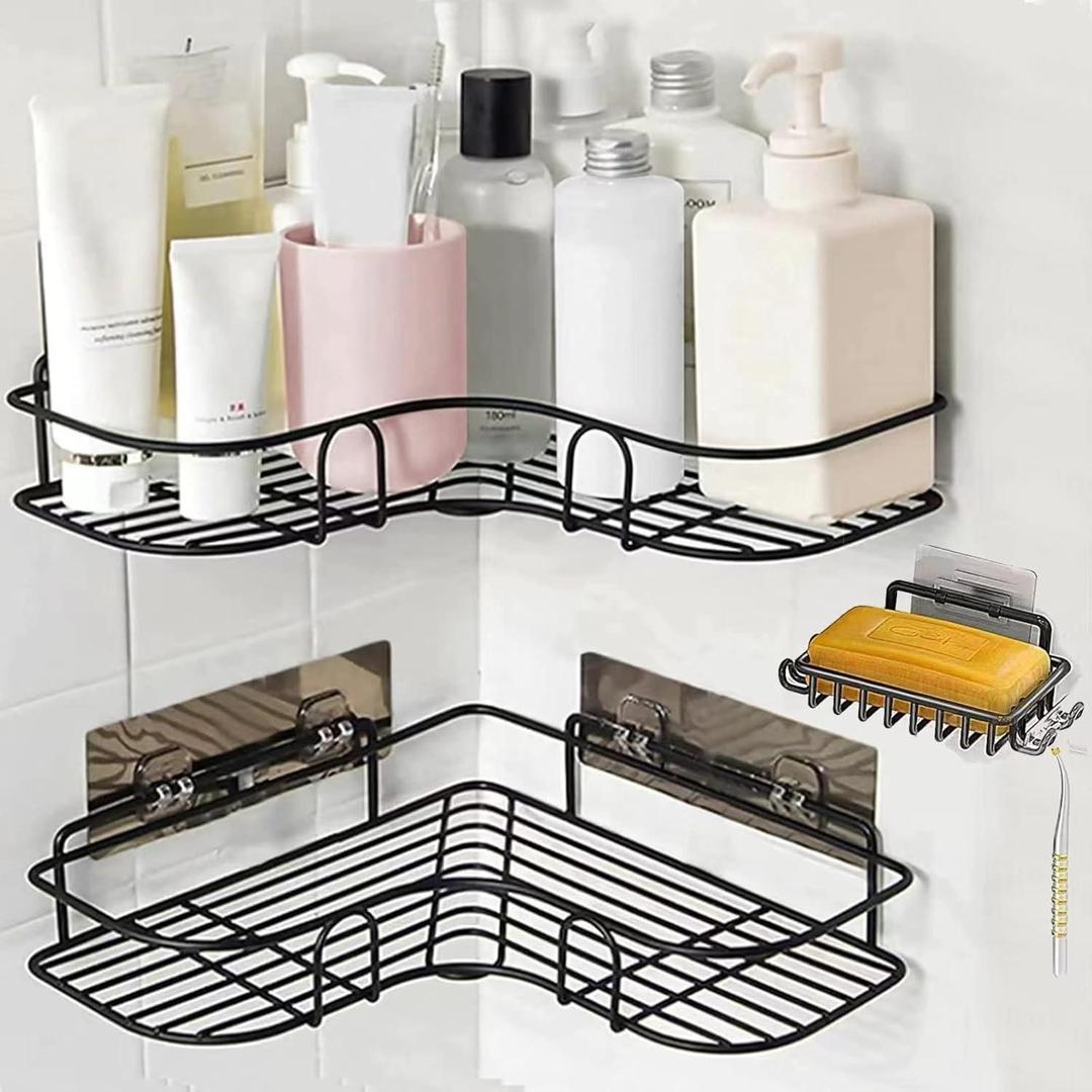 BathEase™ Black Iron Toilet Organizer Rack – 1 Pc Trend Nexus