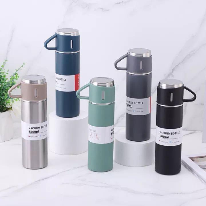 ThermoSteel™ Stainless Steel Vacuum Insulated Bottle – 500ml Flask with Cup Trend Nexus
