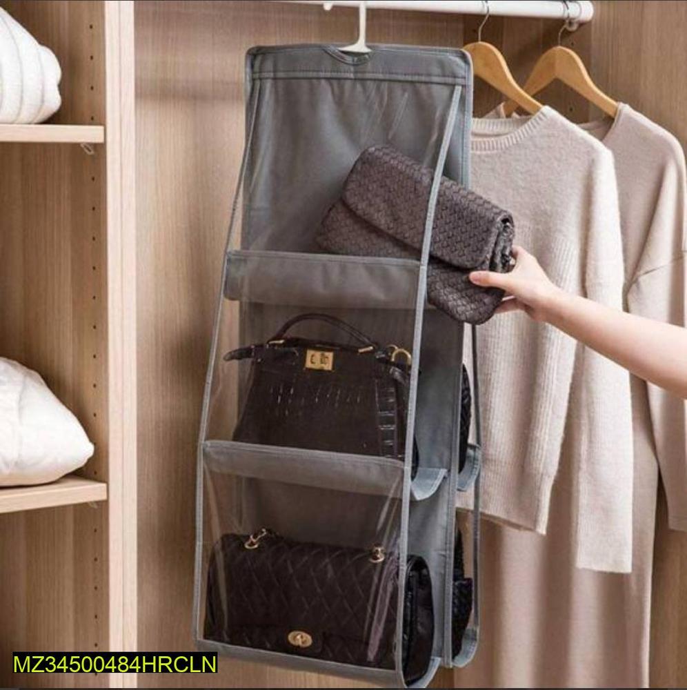 6 Compartments Handbags Closet Hanging Organizer Trend Nexus