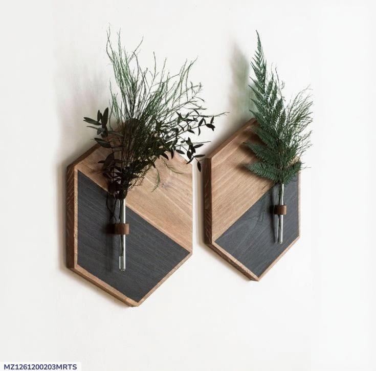 2 Pcs MDF Wood Planters - Stylish Greenery Accents for Your Home Trend Nexus