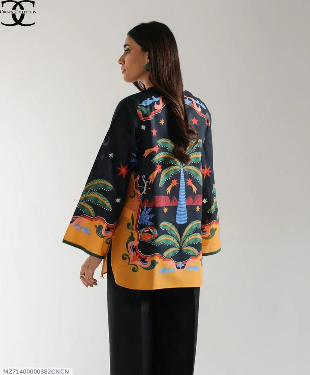 1 Pc Women's Stitched Lawn Digital Print Shirt Trend Nexus