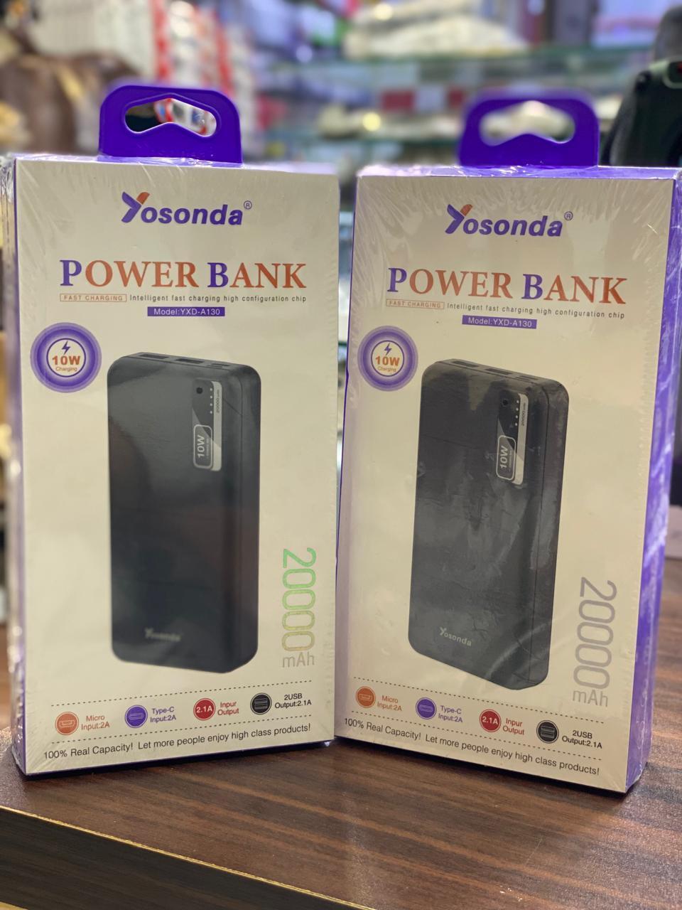 YOUSANDA Power Bank 20,000 mAh – Fast Charging | Power for 3 Devices Trend Nexus