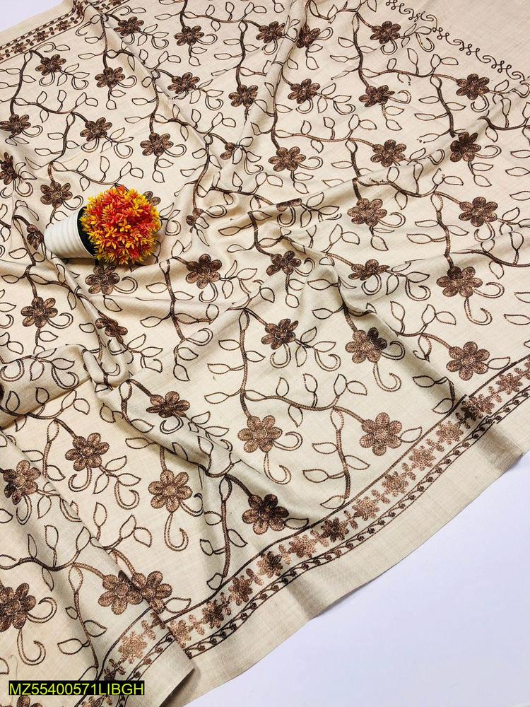 1 Pc Women's Woolen Embroidered Shawl – Elegant Winter Wrap - Trend Nexus