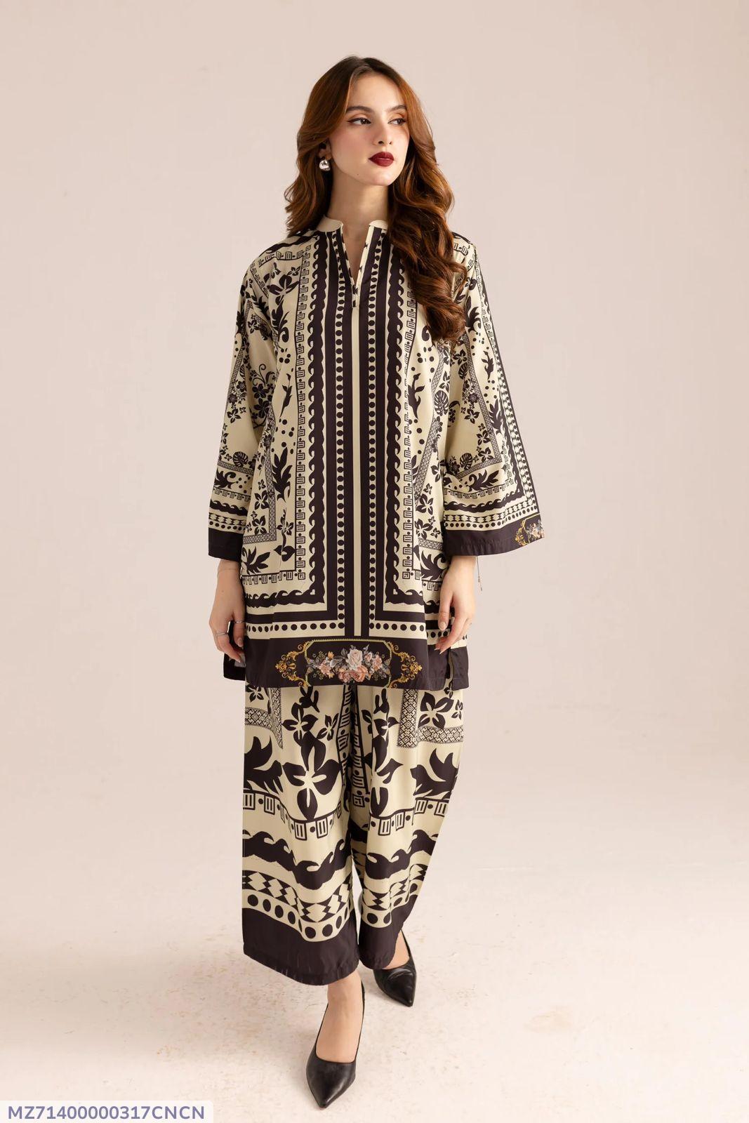 Women’s Swiss Lawn Printed 2-Piece Suit – Shirt & Trouser