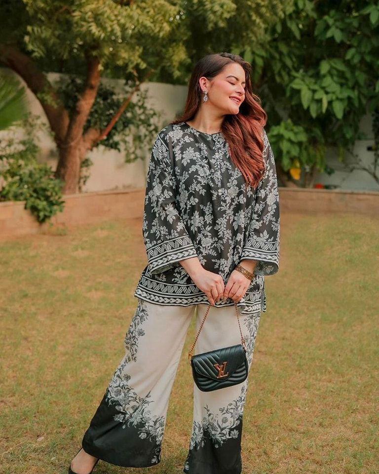 Elegant Women’s Raw Silk 2-Piece Shirt & Trouser Set