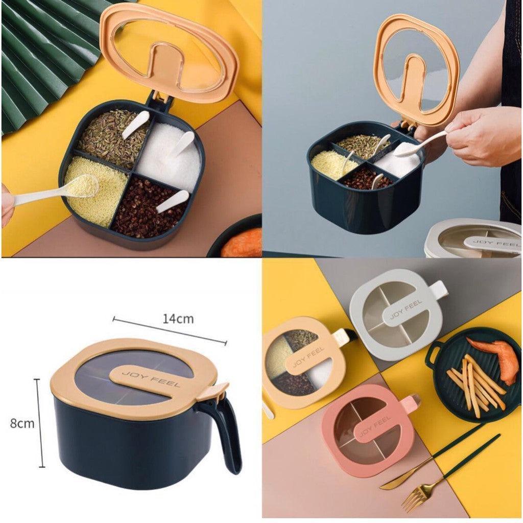 5 Pcs Random Color Spice Box Set with Spoons Trend Nexus
