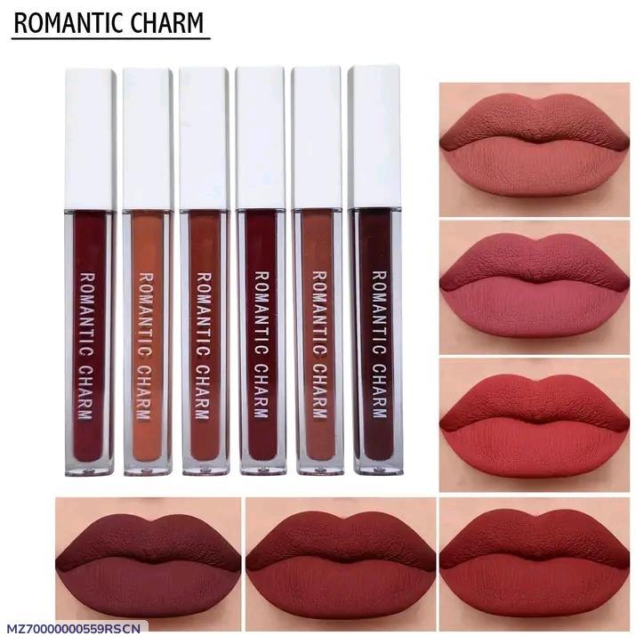 Romantic Empire High Pigmented Matte Lipgloss, 6 Pcs,Shades Of Red Trend Nexus