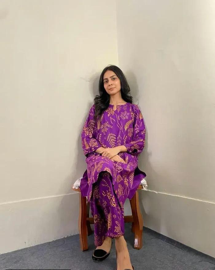 Women’s Stitched Linen Plain 2-Piece Suit
