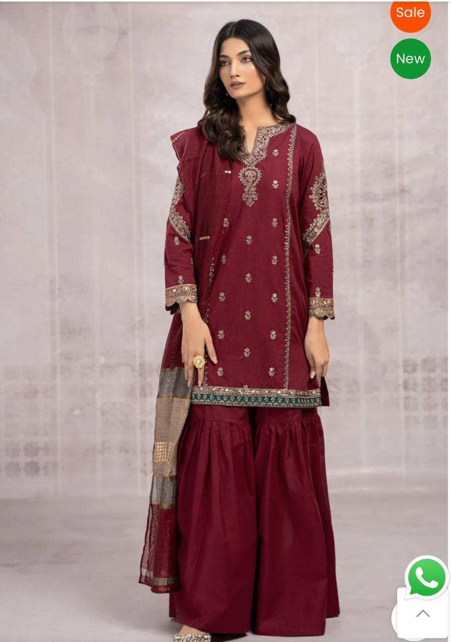 Women’s Unstitched Dhanak Embroidered 3-Piece Suit with Pashmina Digital Dupatta Trend Nexus