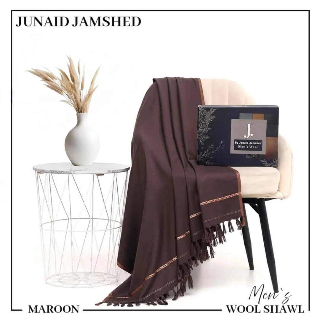 1 Pc Men's Wool Plain Shawl Trend Nexus