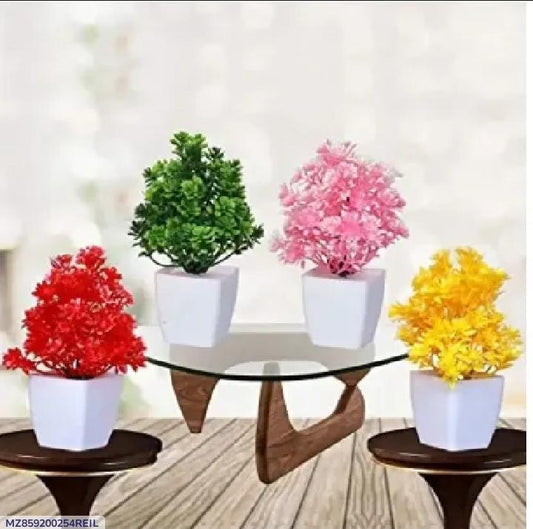 Vibrant Multicolor Flower Pot Planter Set - 4 Pcs for Your Green Oasis Trend Nexus