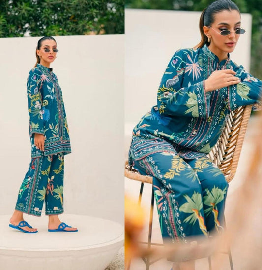 Women’s Swiss Lawn Printed 2-Piece Co-Ord Set