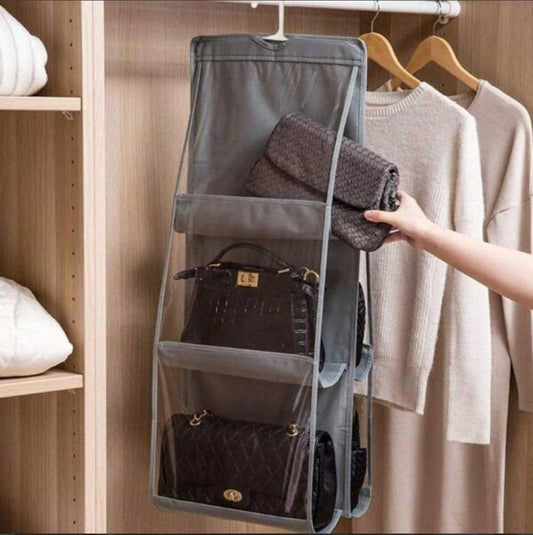 6 Compartments Handbags Closet Hanging Organizer Trend Nexus
