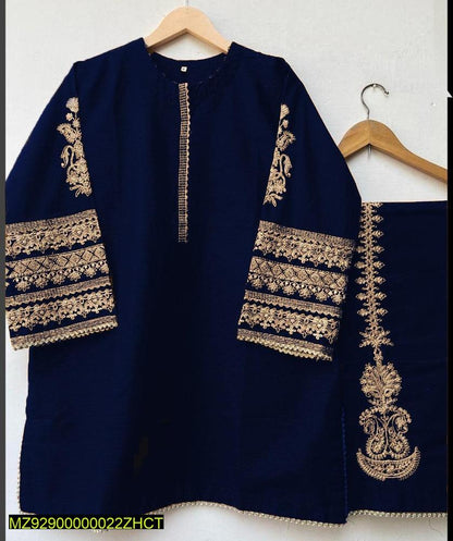 Embroidered Katan Silk 2-Piece Suit – Elegant Women’s Outfit for Special Occasions Trend Nexus