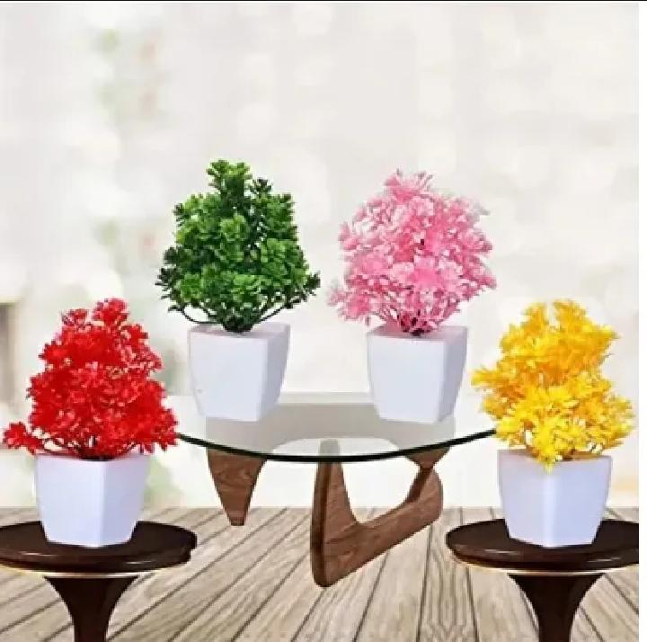 Vibrant Multicolor Flower Pot Planter Set - 4 Pcs for Your Green Oasis Trend Nexus