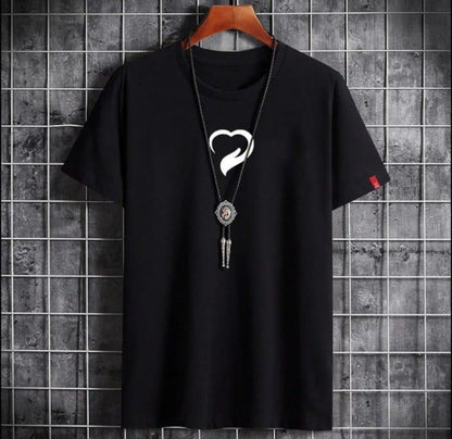 Men's Black Printed Cotton Jersey Half Sleeve T-Shirt Trend Nexus