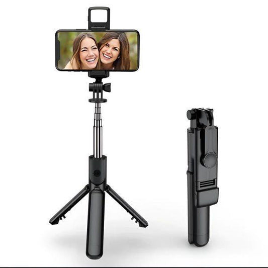 4 in 1 Selfie Stick Tripod with Light & Bluetooth Remote |Foldable & Extendable (70cm) Mobile Holderin Trend Nexus