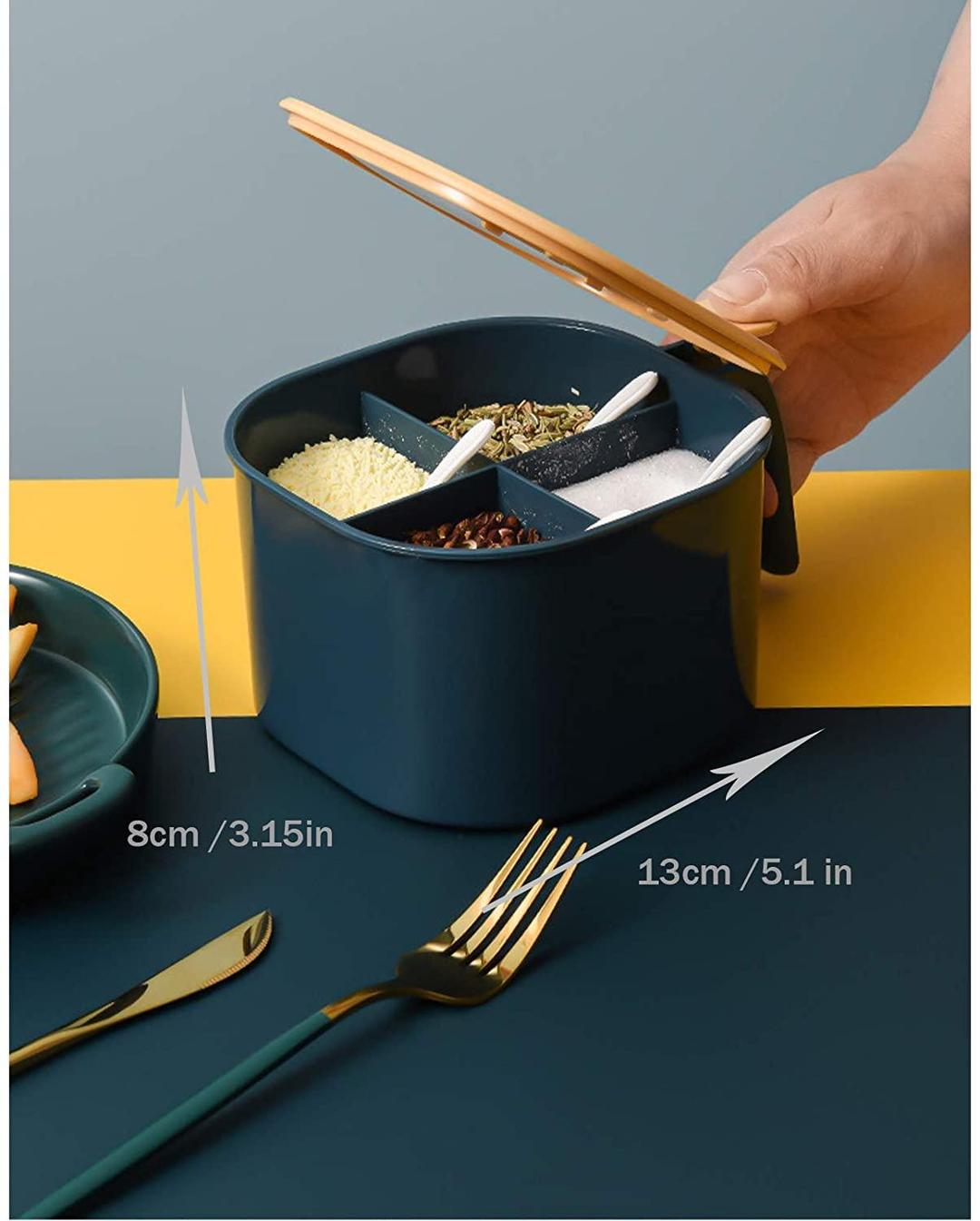 5 Pcs Random Color Spice Box Set with Spoons Trend Nexus