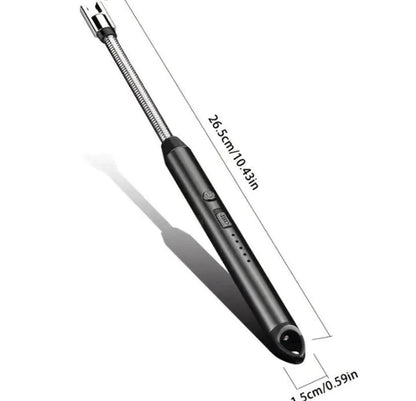 FlameX™ Portable & Rechargeable Electric Lighter – Sleek Black Metal Trend Nexus