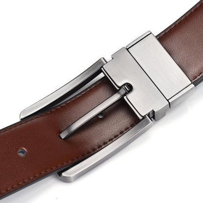 Men's Leather Casual Belt with Metal Buckle Trend Nexus