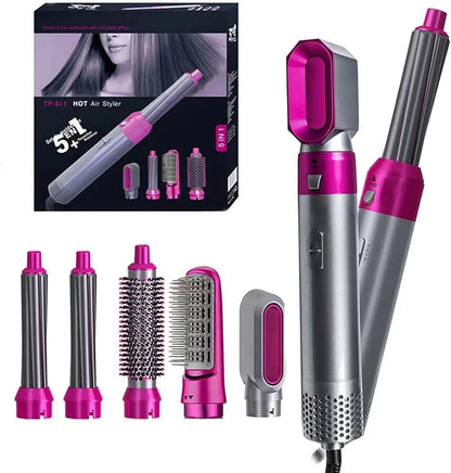 5-in-1 Low Noise & Safe Hair Curler & Straightener Trend Nexus