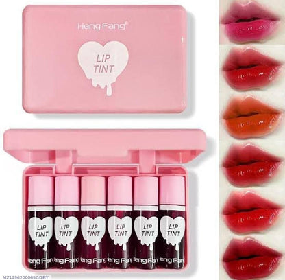 LumaTint™ Long Lasting Lip Tint – Pack of 6 with Pink Case Trend Nexus