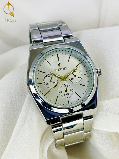 Men's Water-Resistant Quartz Watch with Chain Strap – 1 Pc Trend Nexus