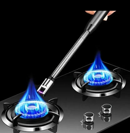 FlameX™ Portable & Rechargeable Electric Lighter – Sleek Black Metal Trend Nexus