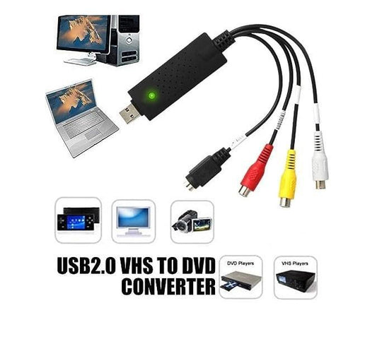 EasyCap USB 2.0 Video Capture Adapter | DVR TV DVD VHS Video Recording Device Trend Nexus
