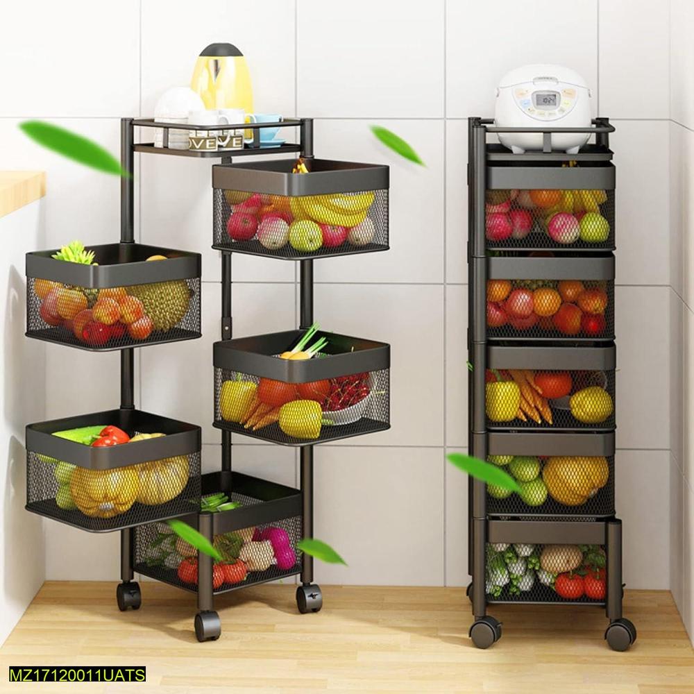 5 Layered Rotatable Fruit Basket Trend Nexus