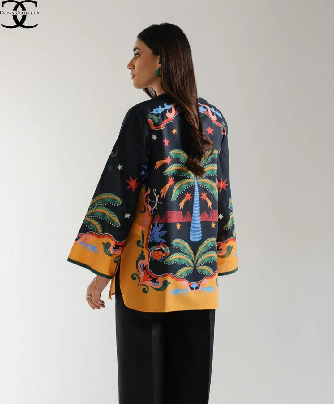 1 Pc Women's Stitched Lawn Digital Print Shirt Trend Nexus