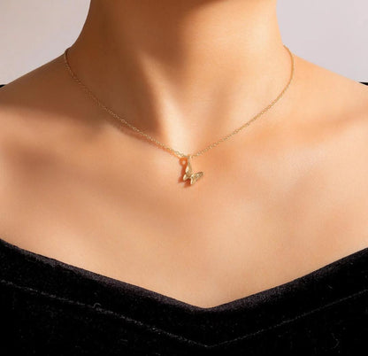 Butterfly Hanging Gold Plated Pendant Trend Nexus
