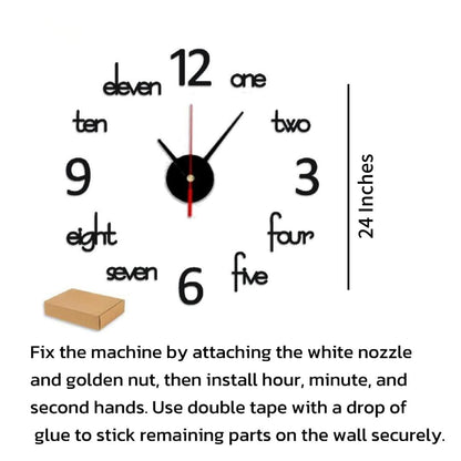 LumaTime™ 3D Alphabets & Digits Wooden Wall Clock – Natural Finish (1 Pc)  2. Long Description Trend Nexus