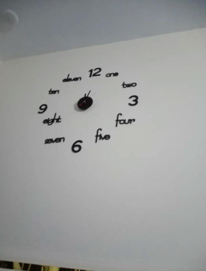 3D Alphabets and Digits Wooden Wall Clock Trend Nexus