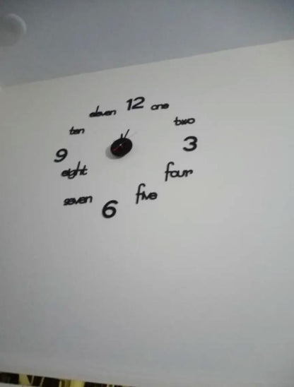 LumaTime™ 3D Alphabets & Digits Wooden Wall Clock – Natural Finish (1 Pc)  2. Long Description Trend Nexus