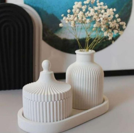 Mini Vase Set - 3 Pcs Stylish Stone Vases for Home Décor Trend Nexus