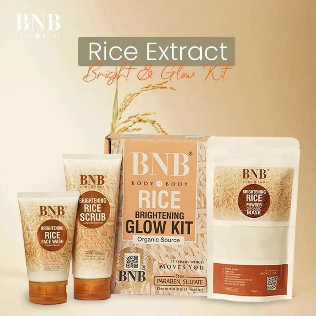 Skin Brightening Rice Facial Kit - Whitening and Exfoliating Set Trend Nexus