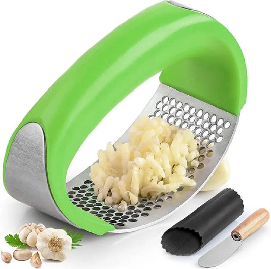 Stainless Steel Garlic Press - 1 Pc for Effortless Cooking Trend Nexus