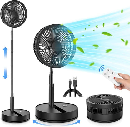 BreezeGo™ Rechargeable Portable Fan – Green (1 Pc) Trend Nexus