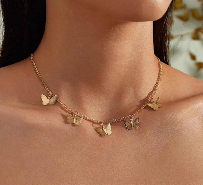 Golden Butterfly Chain Necklace Trend Nexus