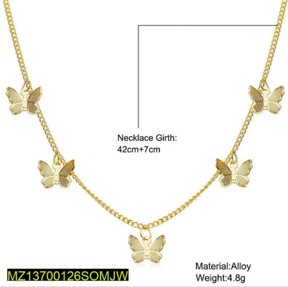 Golden Butterfly Chain Necklace Trend Nexus