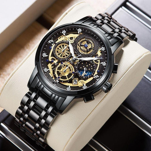 Men's Chronograph Watch - 1 Pc Stylish Stainless Steel Timepiece Trend Nexus