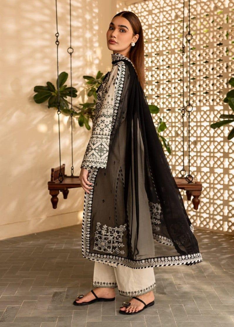 Elegant Women's Stitched Suit - Embroidered Cotton Fabric Trend Nexus