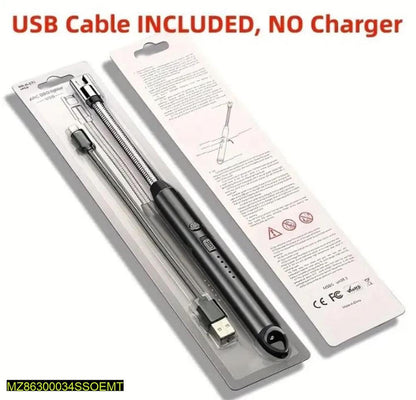 FlameX™ Portable & Rechargeable Electric Lighter – Sleek Black Metal Trend Nexus