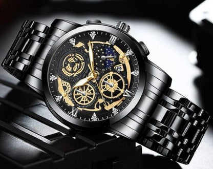 Men's Chronograph Watch - 1 Pc Stylish Stainless Steel Timepiece Trend Nexus