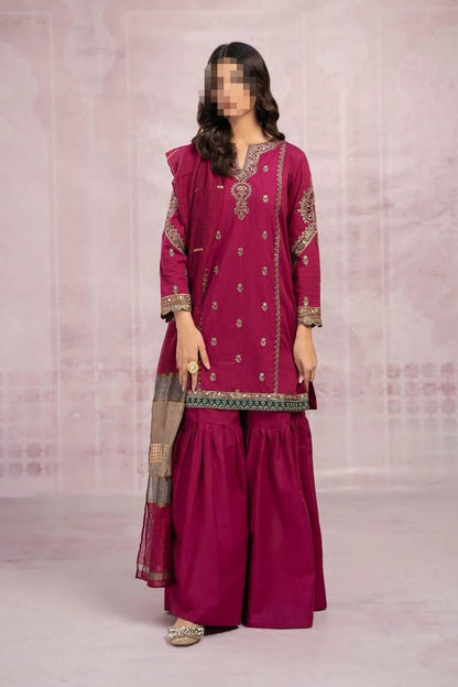 Women’s Unstitched Dhanak Embroidered 3-Piece Suit with Pashmina Digital Dupatta Trend Nexus