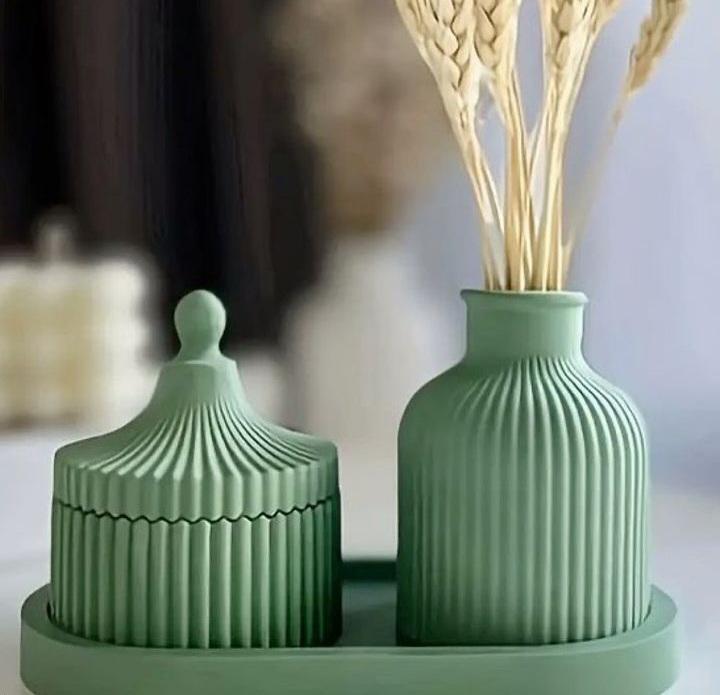 Mini Vase Set - 3 Pcs Stylish Stone Vases for Home Décor Trend Nexus