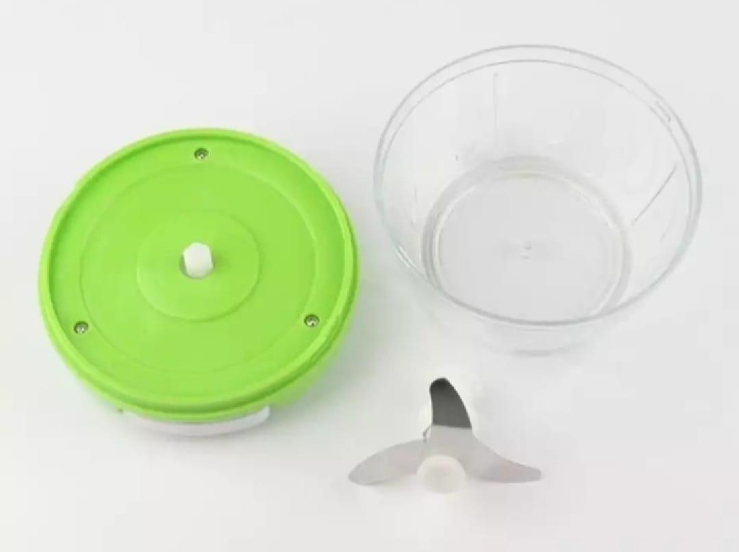 Versatile Manual Food Chopper - 1 Pc Dishwasher-Safe, Easy to Clean & Maintain, Green Trend Nexus