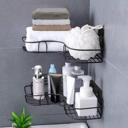 BathEase™ Black Iron Toilet Organizer Rack – 1 Pc Trend Nexus