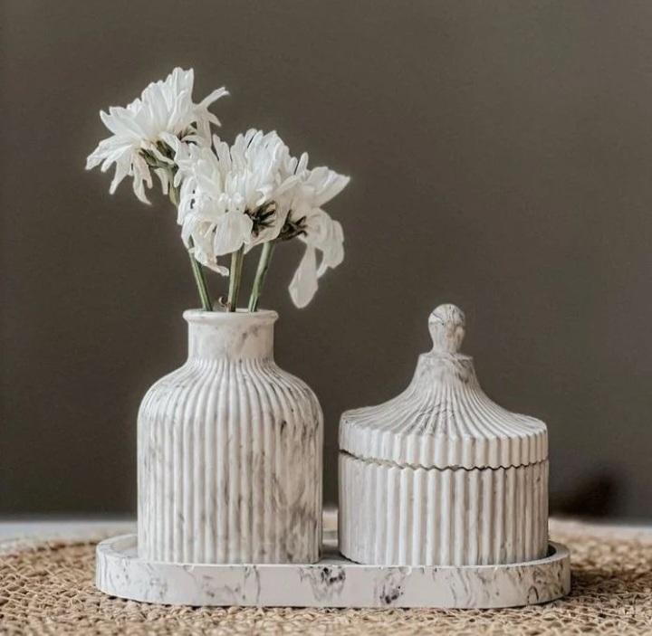 Mini Vase Set - 3 Pcs Stylish Stone Vases for Home Décor Trend Nexus